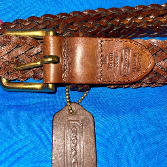 Coach Braided Brown Belt - Picture 3 of 6